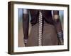 Young Dassanech Girl Wears a Leather Skirt, Metal Bracelets, Amulets and Bead Necklaces, Ethiopia-John Warburton-lee-Framed Premium Photographic Print