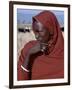 Young Datoga Man Tends His Family's Livestock on Plains East of Lake Manyara in Northern Tanzania-Nigel Pavitt-Framed Photographic Print