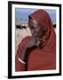 Young Datoga Man Tends His Family's Livestock on Plains East of Lake Manyara in Northern Tanzania-Nigel Pavitt-Framed Photographic Print