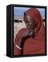 Young Datoga Man Tends His Family's Livestock on Plains East of Lake Manyara in Northern Tanzania-Nigel Pavitt-Framed Stretched Canvas