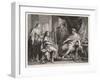 Young David Plays the Harp to Entertain King Saul-William Holl the Younger-Framed Art Print