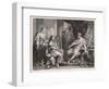 Young David Plays the Harp to Entertain King Saul-William Holl the Younger-Framed Art Print