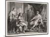 Young David Plays the Harp to Entertain King Saul-William Holl the Younger-Mounted Art Print