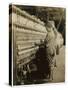 Young Doffers Replacing Full Bobbins at North Pownal, Vermont, 1910-Lewis Wickes Hine-Stretched Canvas