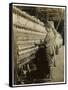 Young Doffers Replacing Full Bobbins at North Pownal, Vermont, 1910-Lewis Wickes Hine-Framed Stretched Canvas