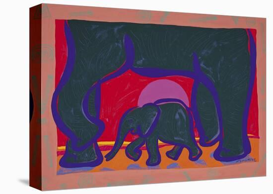 Young Elephant-Gerry Baptist-Stretched Canvas