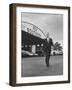Young Exec Wearing a Brooks Brothers Type of Suit Walking around an Airport-null-Framed Photographic Print