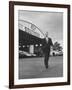 Young Exec Wearing a Brooks Brothers Type of Suit Walking around an Airport-null-Framed Photographic Print