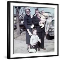 Young Family Dressed in the Sunday Best, Ca. 1960-null-Framed Photographic Print