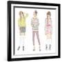 Young Fashion Girls Illustration. Teen Females-cherry blossom girl-Framed Premium Giclee Print