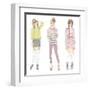 Young Fashion Girls Illustration. Teen Females-cherry blossom girl-Framed Art Print