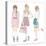 Young Fashion Girls Illustration. With Teen Females-cherry blossom girl-Stretched Canvas