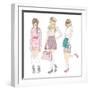 Young Fashion Girls Illustration. With Teen Females-cherry blossom girl-Framed Premium Giclee Print