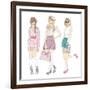 Young Fashion Girls Illustration. With Teen Females-cherry blossom girl-Framed Premium Giclee Print