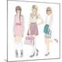 Young Fashion Girls Illustration. With Teen Females-cherry blossom girl-Mounted Premium Giclee Print