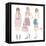 Young Fashion Girls Illustration. With Teen Females-cherry blossom girl-Framed Stretched Canvas