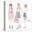 Young Fashion Girls Illustration. With Teen Females-cherry blossom girl-Stretched Canvas