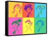 Young Fashion Woman Design, Pop Art Style-lavitrei-Framed Stretched Canvas