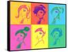 Young Fashion Woman Design, Pop Art Style-lavitrei-Framed Stretched Canvas