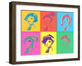 Young Fashion Woman Design, Pop Art-lavitrei-Framed Art Print