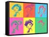 Young Fashion Woman Design, Pop Art-lavitrei-Framed Stretched Canvas