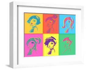 Young Fashion Woman Design, Pop Art-lavitrei-Framed Art Print