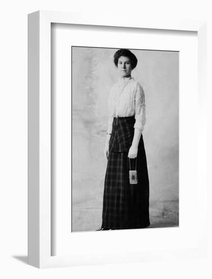 Young Fashionable Woman Portrait, Ca. 1917-null-Framed Photographic Print