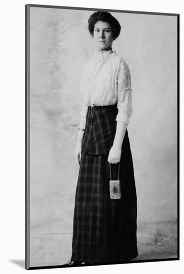 Young Fashionable Woman Portrait, Ca. 1917-null-Mounted Photographic Print