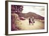 Young Fashionable Women Modeling Jewelry, Santa Fe, New Mexico-Julien McRoberts-Framed Photographic Print