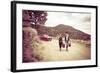 Young Fashionable Women Modeling Jewelry, Santa Fe, New Mexico-Julien McRoberts-Framed Photographic Print