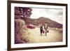 Young Fashionable Women Modeling Jewelry, Santa Fe, New Mexico-Julien McRoberts-Framed Photographic Print