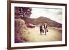 Young Fashionable Women Modeling Jewelry, Santa Fe, New Mexico-Julien McRoberts-Framed Photographic Print