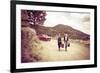 Young Fashionable Women Modeling Jewelry, Santa Fe, New Mexico-Julien McRoberts-Framed Photographic Print