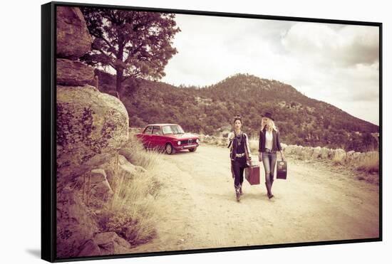 Young Fashionable Women Modeling Jewelry, Santa Fe, New Mexico-Julien McRoberts-Framed Stretched Canvas