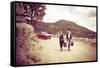 Young Fashionable Women Modeling Jewelry, Santa Fe, New Mexico-Julien McRoberts-Framed Stretched Canvas