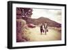 Young Fashionable Women Modeling Jewelry, Santa Fe, New Mexico-Julien McRoberts-Framed Photographic Print