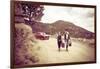 Young Fashionable Women Modeling Jewelry, Santa Fe, New Mexico-Julien McRoberts-Framed Photographic Print