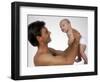 Young Father Holding Newborn Child-Bill Bachmann-Framed Photographic Print