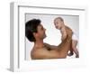 Young Father Holding Newborn Child-Bill Bachmann-Framed Photographic Print