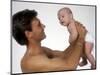 Young Father Holding Newborn Child-Bill Bachmann-Mounted Photographic Print