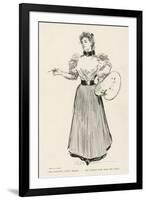 Young Female Artist at Work-Charles Dana Gibson-Framed Premium Giclee Print