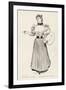 Young Female Artist at Work-Charles Dana Gibson-Framed Premium Giclee Print