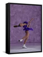 Young Female Figure Skater-null-Framed Stretched Canvas