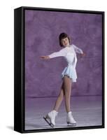 Young Female Figure Skater-null-Framed Stretched Canvas