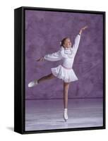 Young Female Figure Skater-null-Framed Stretched Canvas