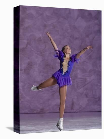 Young Female Figure Skater-null-Stretched Canvas