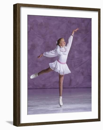 Young Female Figure Skater-null-Framed Photographic Print