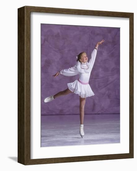 Young Female Figure Skater-null-Framed Photographic Print