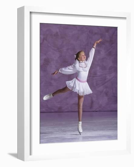 Young Female Figure Skater-null-Framed Photographic Print