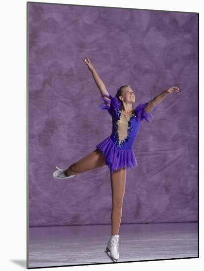 Young Female Figure Skater-null-Mounted Photographic Print